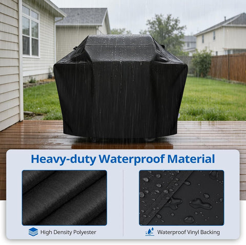 SunPatio 65 Inch Grill Cover for Outdoor Grill Heavy Duty Waterproof Fabric