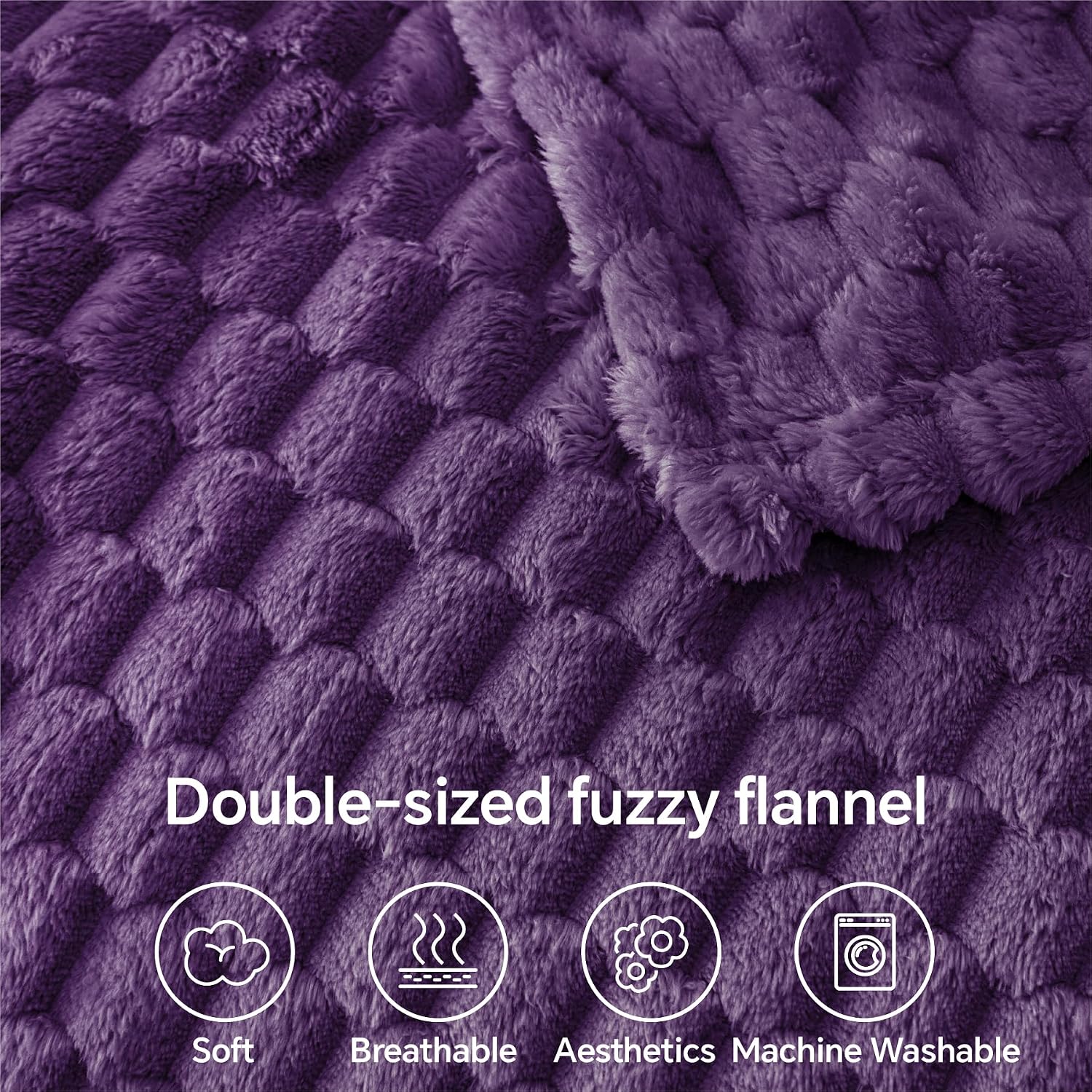 BEDELITE Purple Throw Blanket for Couch, Soft Cozy Gifts for Women, 50 * 60