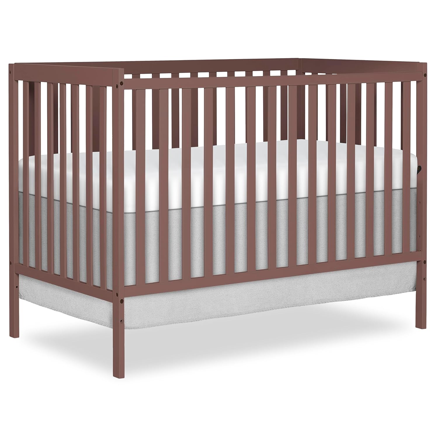 Dream On Me Synergy 5-in-1 Baby Crib, Converts to Toddler Bed, Baltic Amber