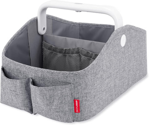 Skip Hop Diaper Caddy Organizer with Touch Sensor Night Light Nursery Style Sage