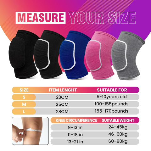 Volleyball Knee Pads,Knee Pads for Women,Men,Kids,Girls,Knee Brace for Basketball Volleyball Football Dance Yoga Tennis Running Cycling Workout Climbing (Blue, Small)