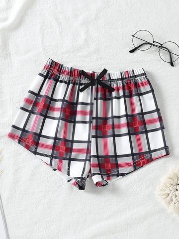 Milumia Girl's 3 Pieces Casual Plaid Print Comfy Summer Fall Shorts