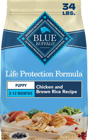 Blue Buffalo Life Protection Formula Chicken Puppy Dry Dog Food, 34 lb