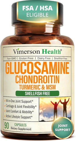 Glucosamine Chondroitin MSM – Joint Support Supplement for Women and Men with Glucosamine Sulfate 1500 mg, Chondroitin and MSM – for Cartilage, Joint Health and Flexibility – 90 Capsules