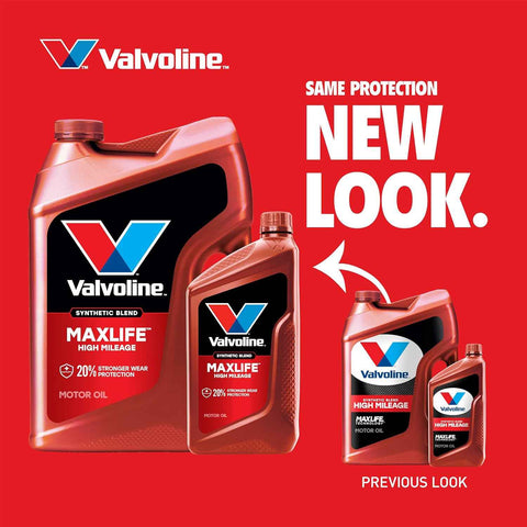 Valvoline High Mileage with MaxLife Technology 5W-30 Synthetic Blend Motor Oil 1 Quart