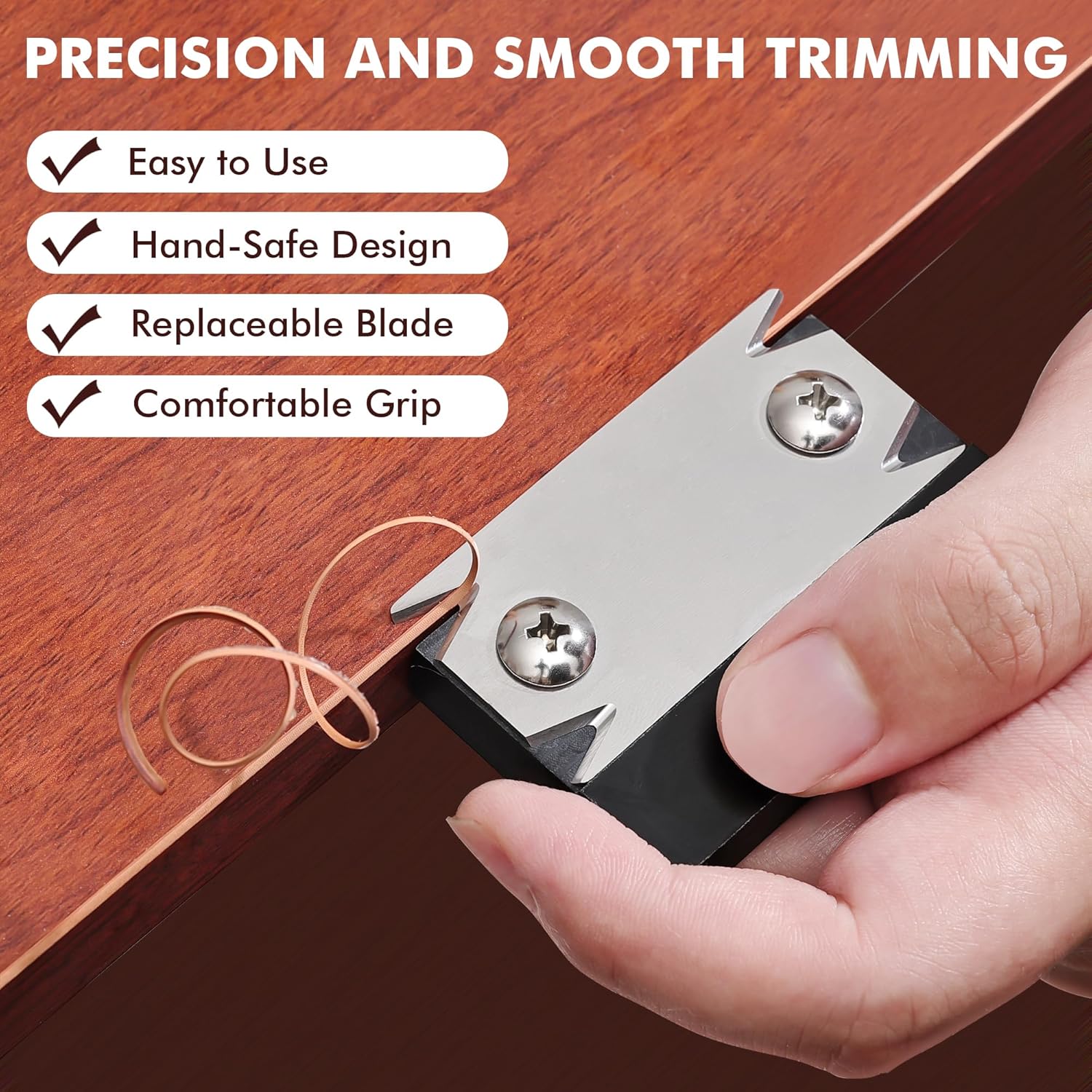 NECAMOCU Edge Banding Trimmer, Upgraded Mini Edge Band Trimmer & Cutter