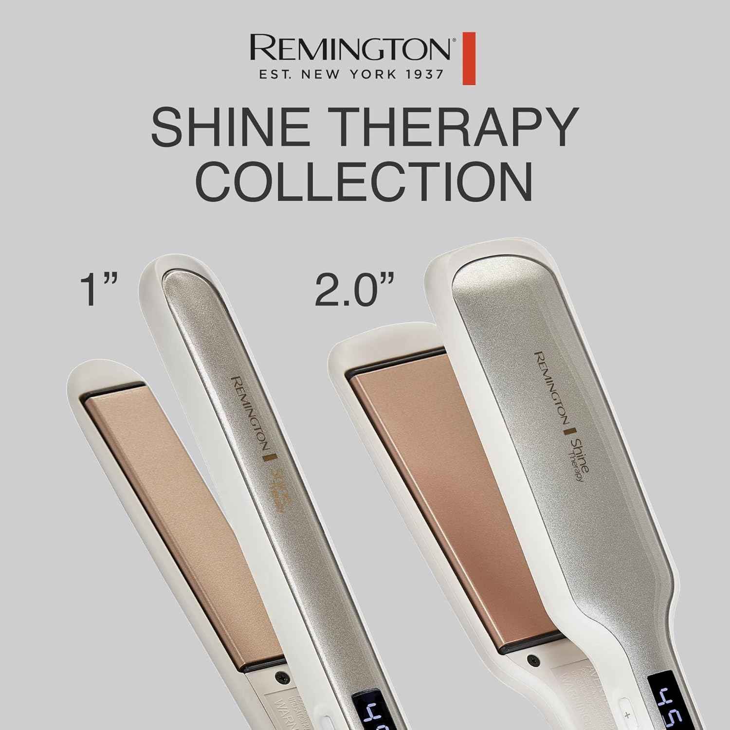 Remington Shine Therapy 1 Inch Hair Straightener, Argan Oil & Keratin | Keratin ceramic plates deliver smooth results; this flat iron reduces frizz for ideal hair styling.