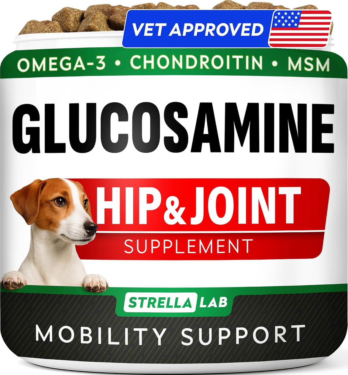Advanced Glucosamine for Dogs, Chondroitin & MSM Hip Joint Supplement Chews
