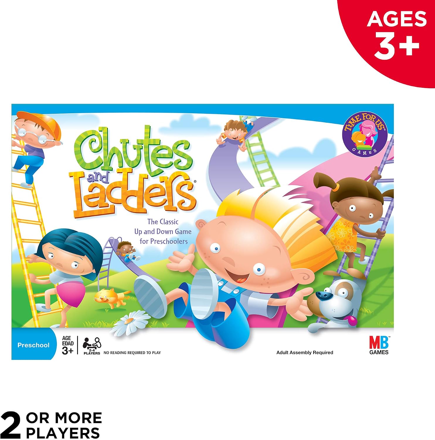Hasbro Gaming Chutes and Ladders Board Game, 2 to 4 Players, Gift for Kids, Preschool Classroom Games, Ages 3+ (Amazon Exclusive)