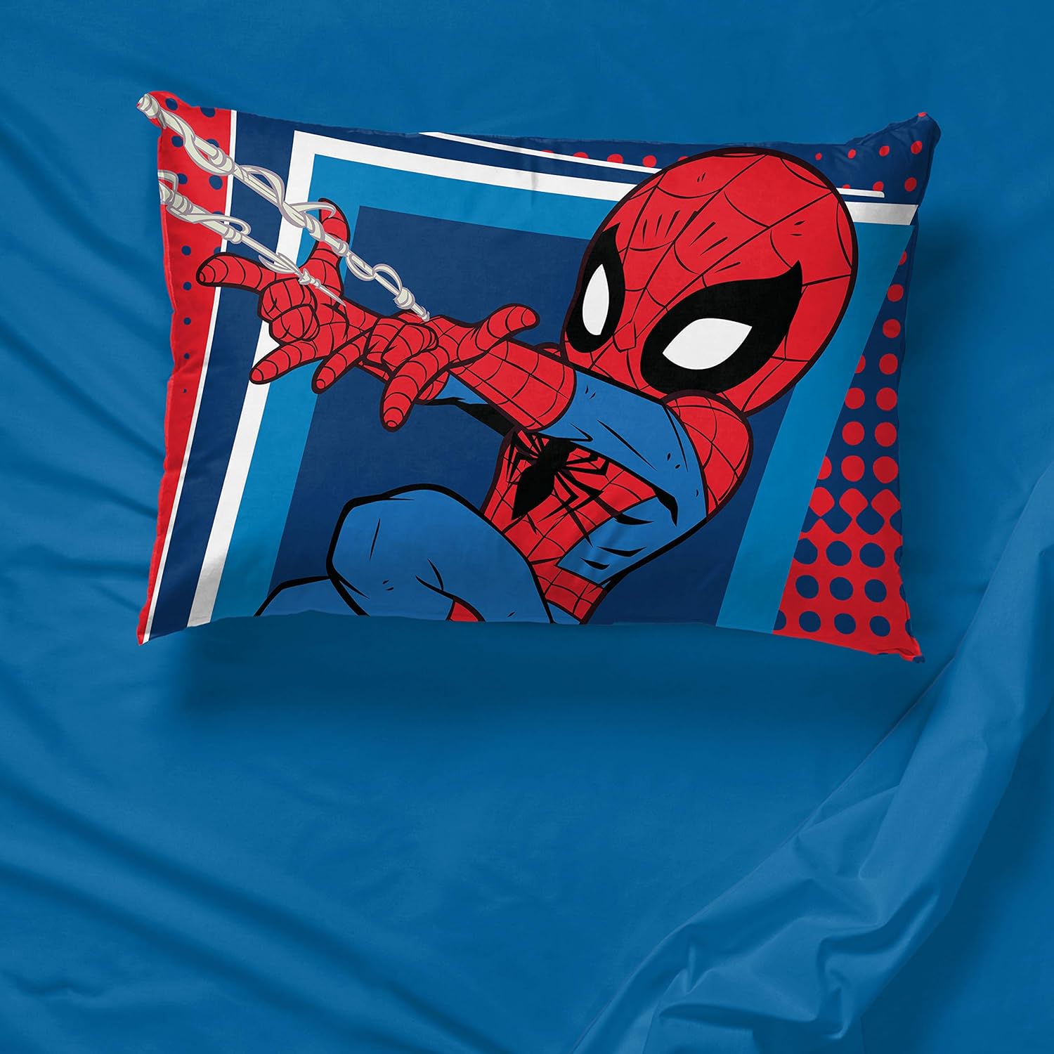 Marvel Spidey Amazing Friends Superhero Kids Pillowcase for Boys, Red