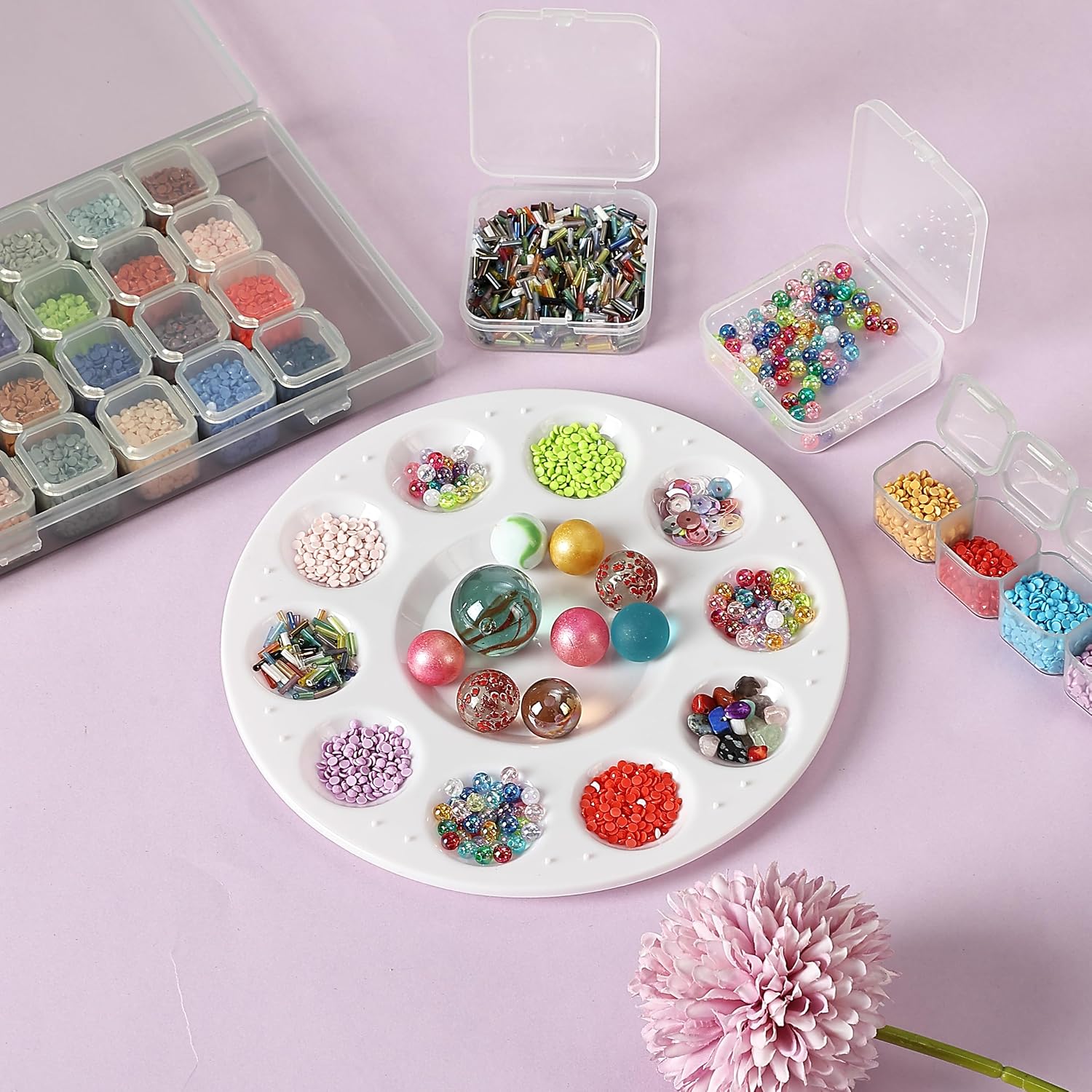 Mr. Pen- Round Paint Tray Palettes, 8 Pack