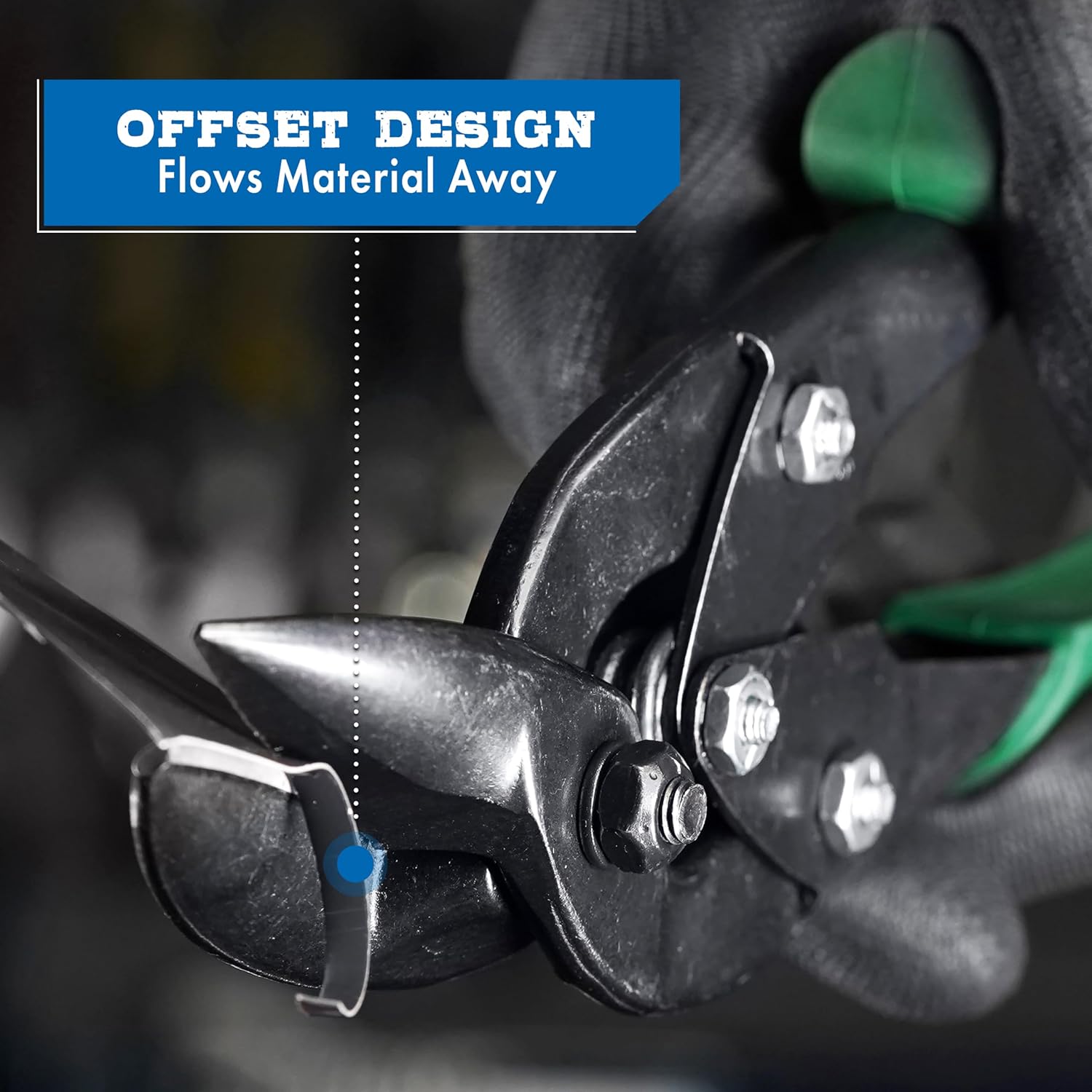 MIDWEST Blackout Aviation Snip Set, Left & Right Offset, Tin Snips