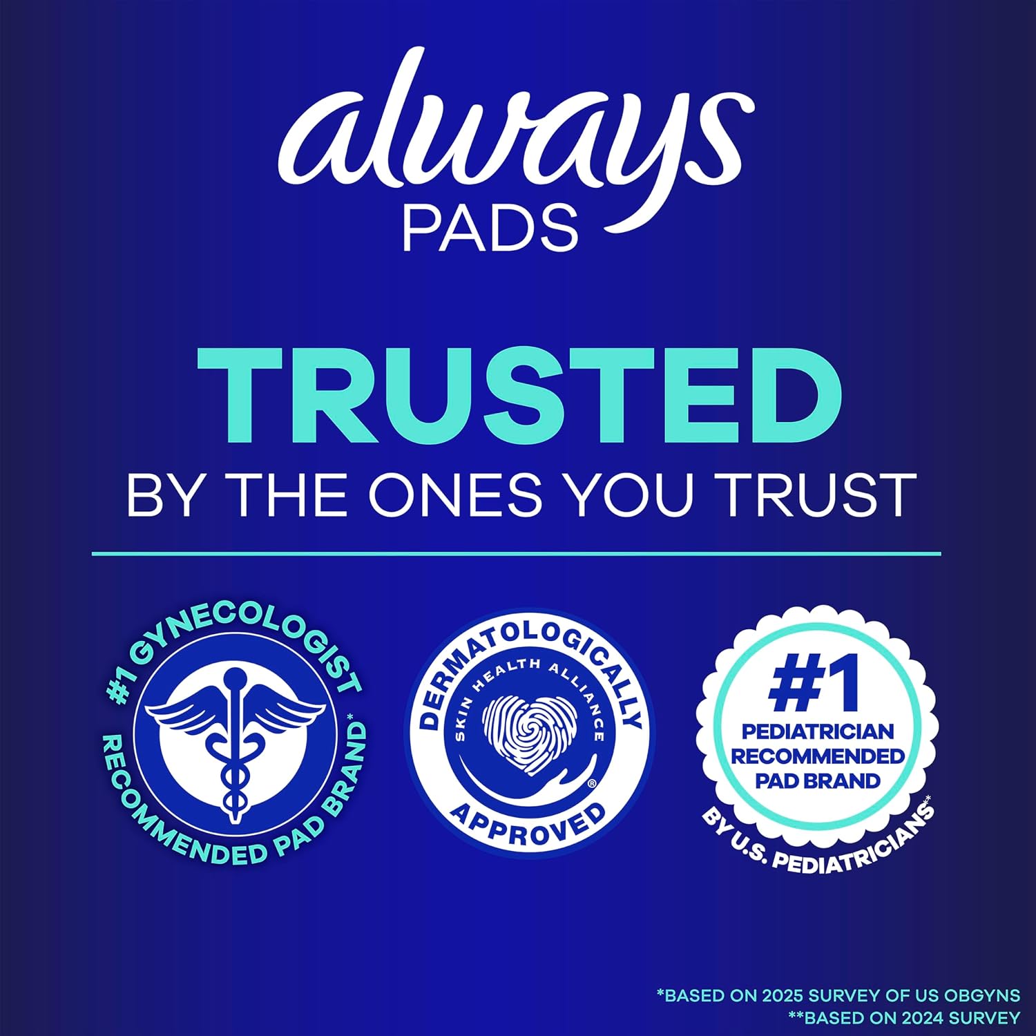 Always Maxi Overnight Feminine Pads with Wings for Women, Size 5, Extra Heavy Overnight Absorbency, Unscented, Up to 100% Leak-Free Protection, 52 Count