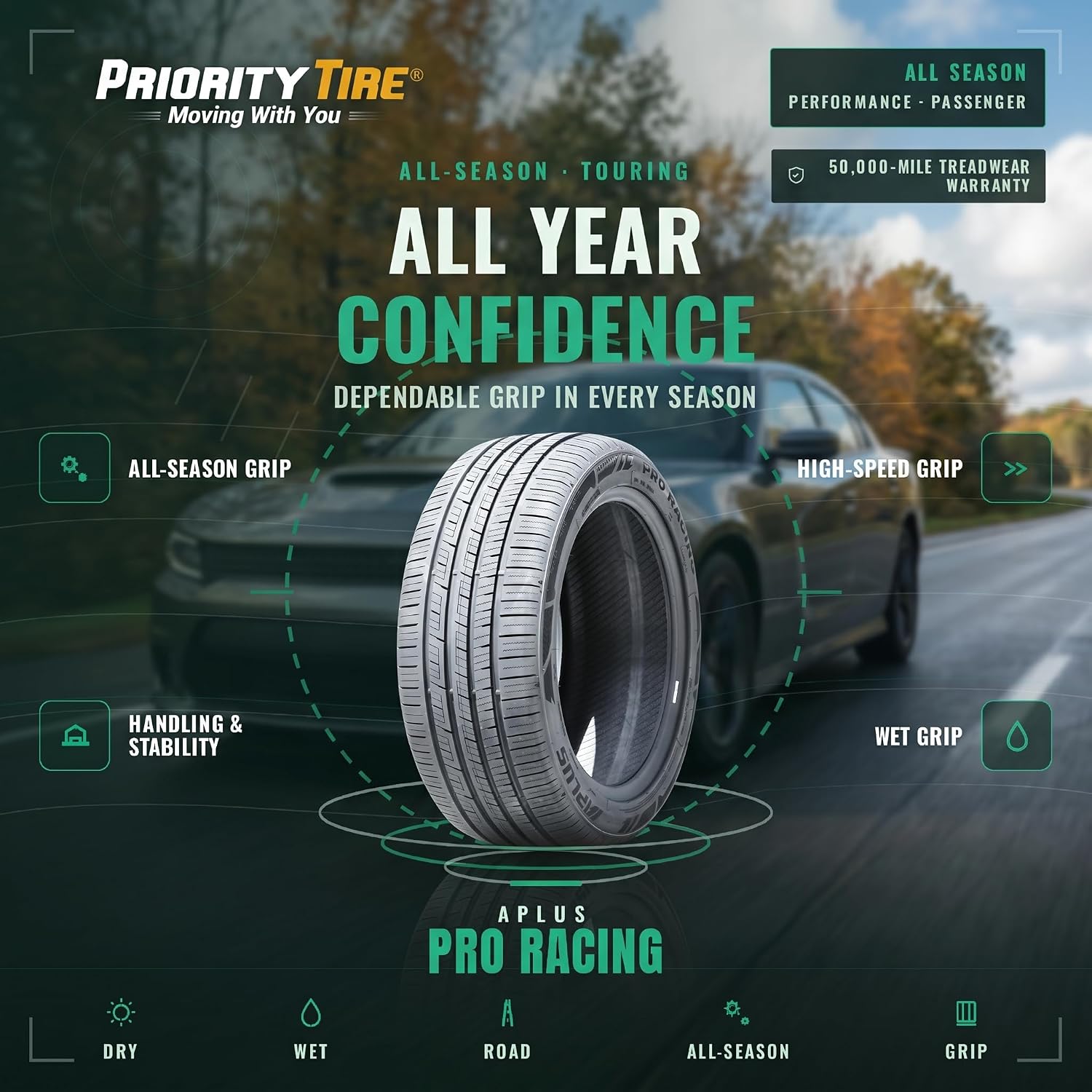 Aplus Pro Racing 235/40ZR19 96W XL Racing Tire