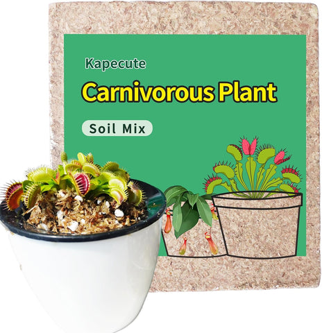 Carnivorous Plant Soil Mix 2 Qts, Include Perlite and Sphagnum Moss Debris, Great Potting Soil for Venus Fly Traps, Pitcher Plants, Sundews