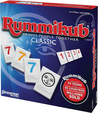 Pressman Rummikub - The Original Rummy Tile Game | Exciting Family Game of Strategy and Luck | Promotes STEM Skills | For Kids, Teens, Adults | 2-4 Players, Ages 8+