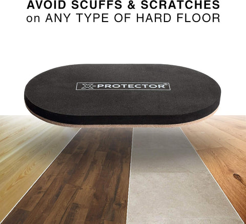 Felt Furniture Sliders Hardwood Floors X-PROTECTOR – 4 PCS 9 1/2 inch Furniture Sliders – Heavy Duty Felt Sliders Hard Surfaces – Move Your Furniture Easily & Safely!