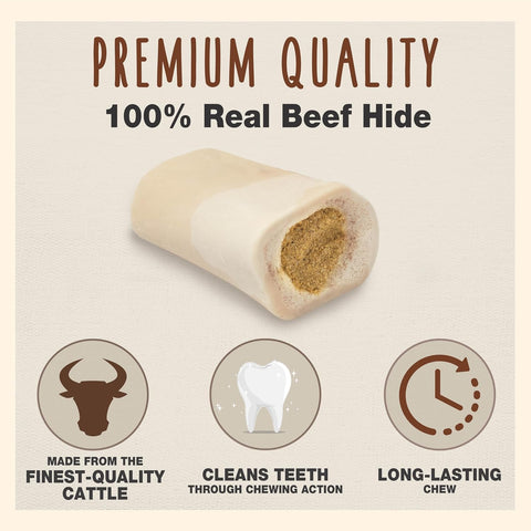 Cadet Stuffed Shin Bones for Dogs, Peanut Butter Flavor, Large, 5-6"