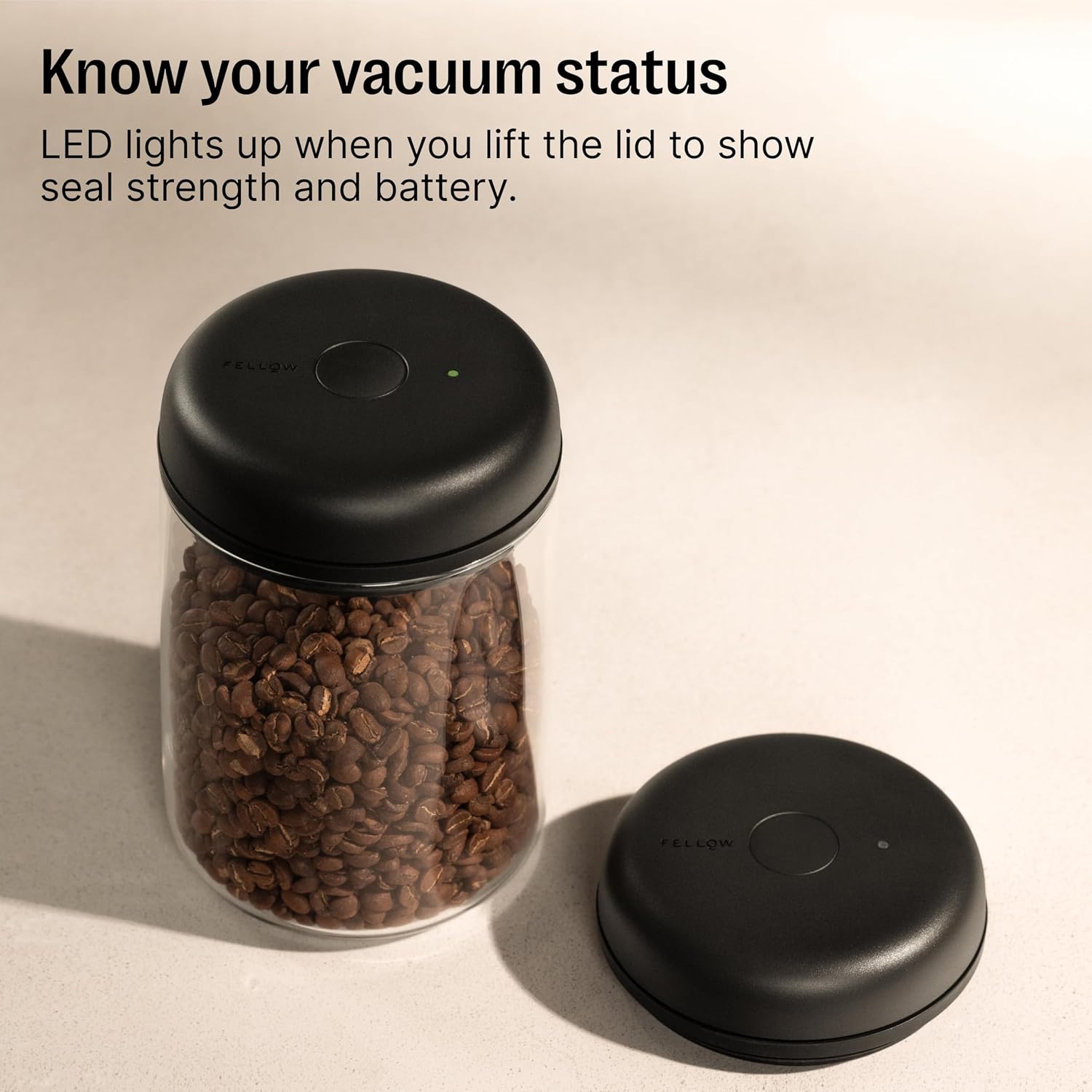 Fellow Atmos Electric Vacuum Coffee Canister 1.2L - Auto-Seal Steel