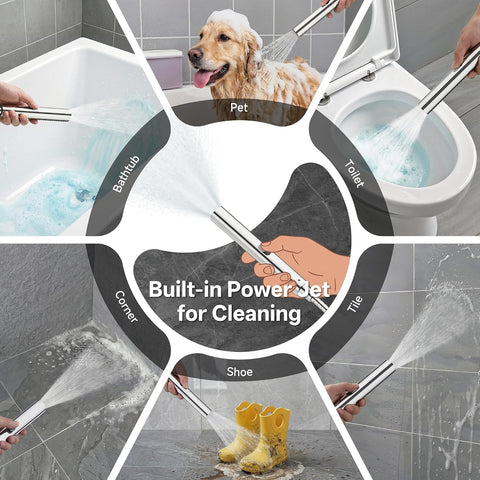 Veken All Metal 10"Luxurious Rain Shower Head with Handheld Spary,Power Jet