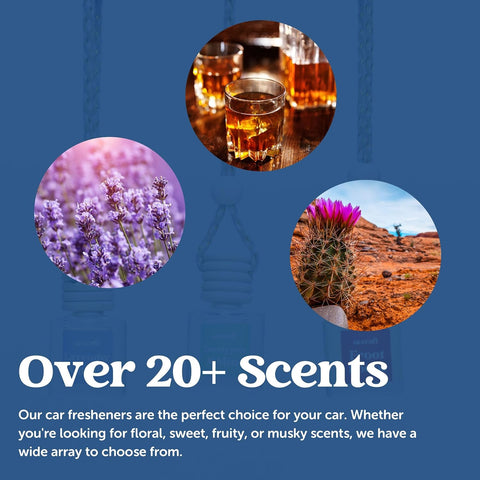 CANDECraftCo 2 Pack Hanging Car Air Freshener Diffuser for Essential Oils