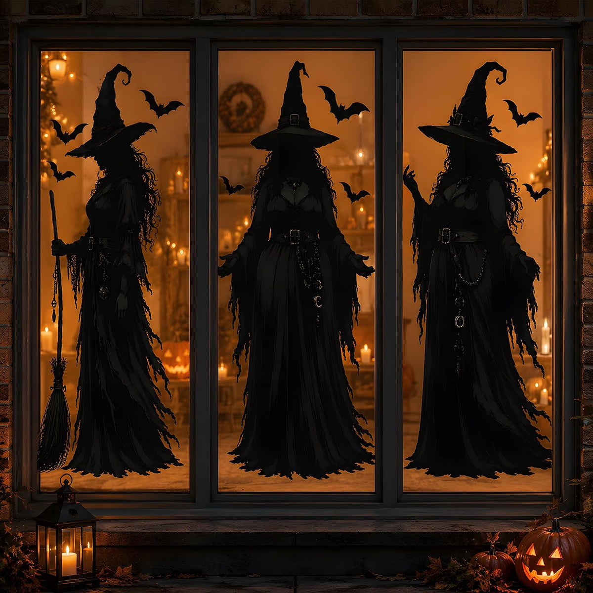Halloween Decorations - Witch Window Clings for Halloween Party Decor