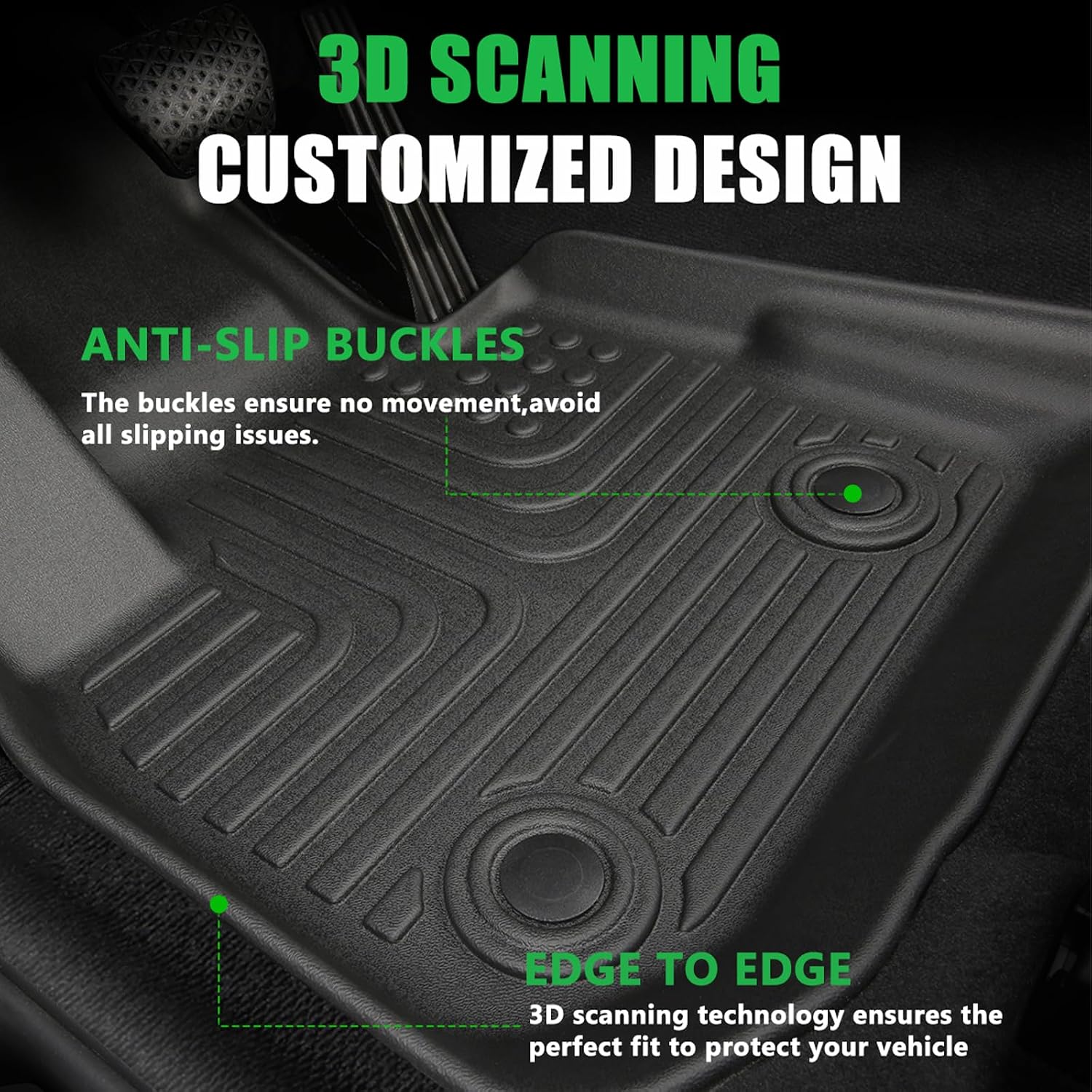 for Chevy Malibu Floor Mats 2017-2025,Car Mats for Malibu All Weather Floor Mats Cargo Liner Accessories Anti-Slip Car Mat 2017-2025