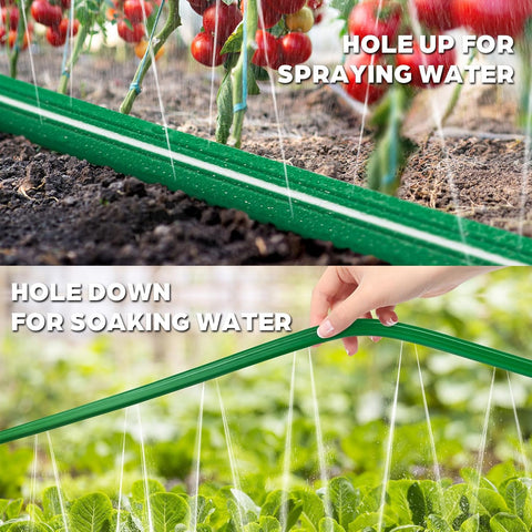 Jin&Bao 15FT Sprinkler Hose Heavy Duty Garden Lawn Water Hose with Staples