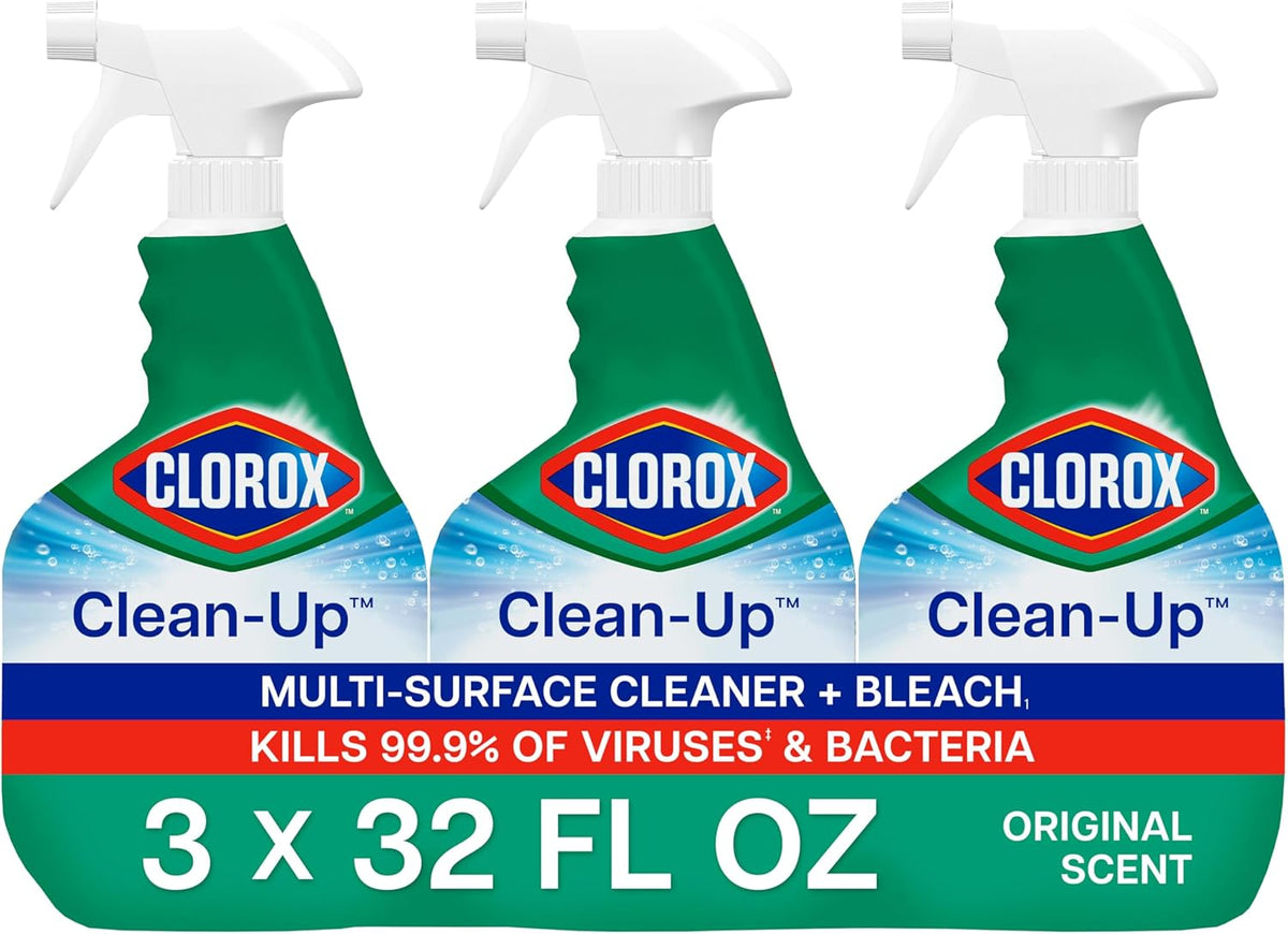 Clorox Clean-Up Multi-Surface Cleaner with Bleach, 32 fl. oz., Pack of 3