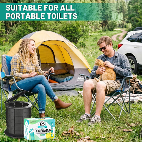 Poo Powder for Portable Toilet Gel Powder, Camping Toilet Gel