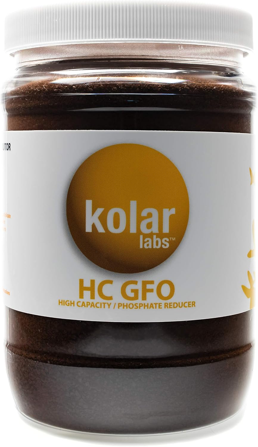 GFO HC - High Capacity Bayoxide E33HC Phosphate Remover - for Fish Tanks, Aquariums & Ponds, 700g (32oz Jar, 1.54lb), By Kolar Labs