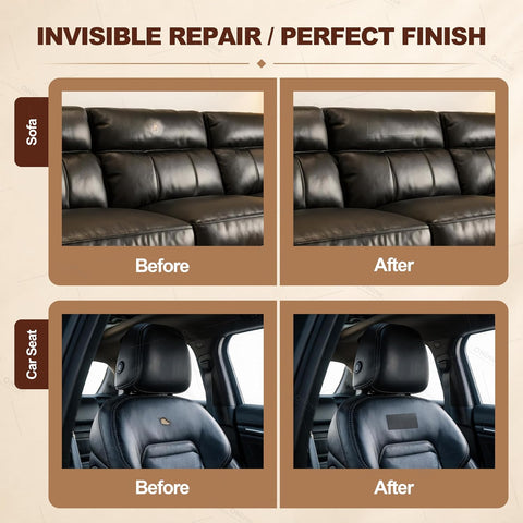 ONine Leather Repair Tape,Self Adhesive Leather Repair Patch,Leather Patches for Furniture,Sofa,Car Seats,Office Chair. Vinyl Repair Kit 3x60in (Black)