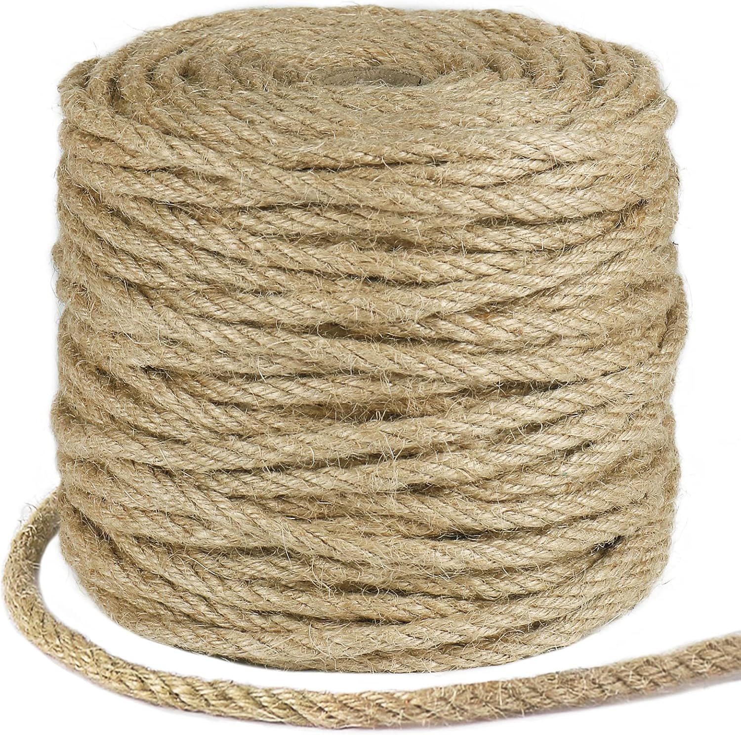 Tenn Well 5mm Jute Rope, 295 Feet 4Ply Twisted Thick Twine Rope