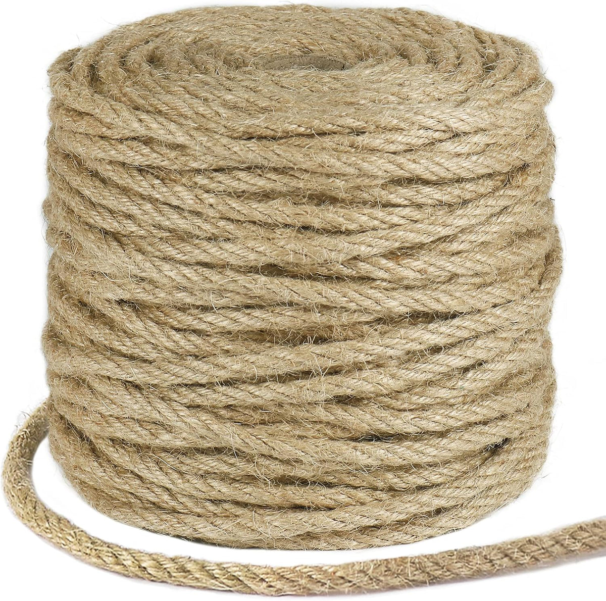 Tenn Well 5mm Jute Rope, 295 Feet 4Ply Twisted Thick Twine Rope