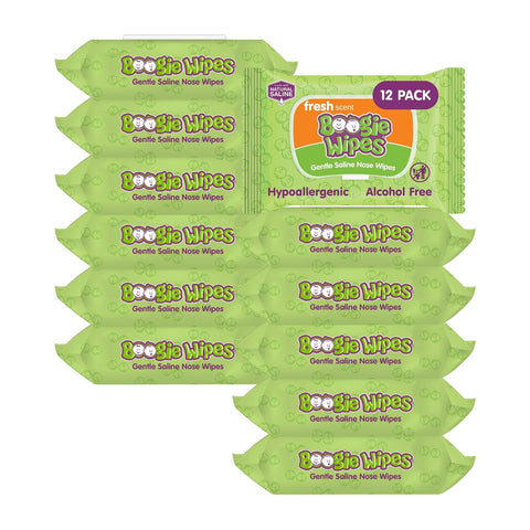 Boogie Gentle Saline Nose Wipes Fresh Scent - 360 Count