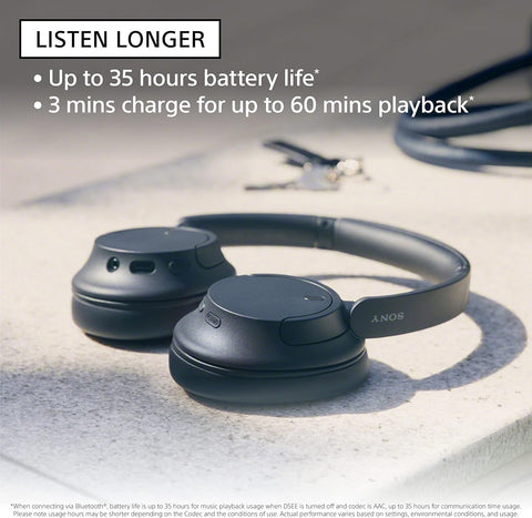 Sony WH-CH720N Wireless Noise Cancelling Over-Ear Headphones, Black