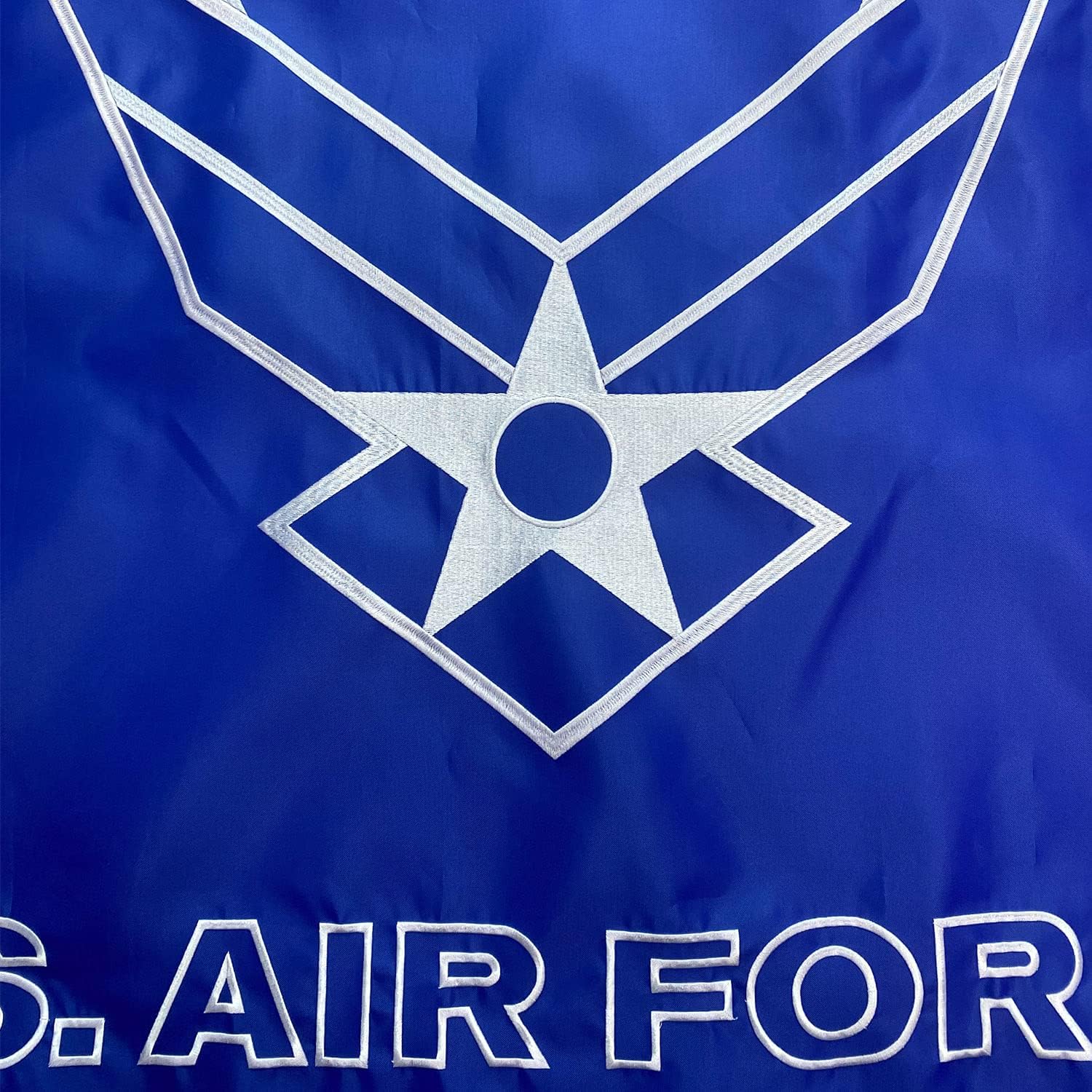 Embroidered US AIR Force Flag 3x5 Ft -Moderate Outdoor Longest Lasting Oxford Nylon,Canvas Header Quadruple Stitched Fly Ends United States military Air Force Flags USAF