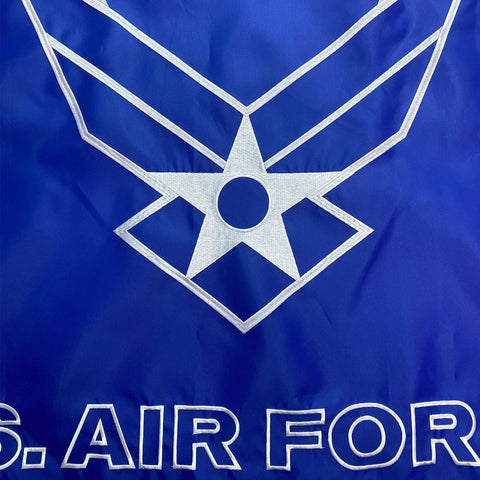 Embroidered US AIR Force Flag 3x5 Ft -Moderate Outdoor Longest Lasting Oxford Nylon,Canvas Header Quadruple Stitched Fly Ends United States military Air Force Flags USAF