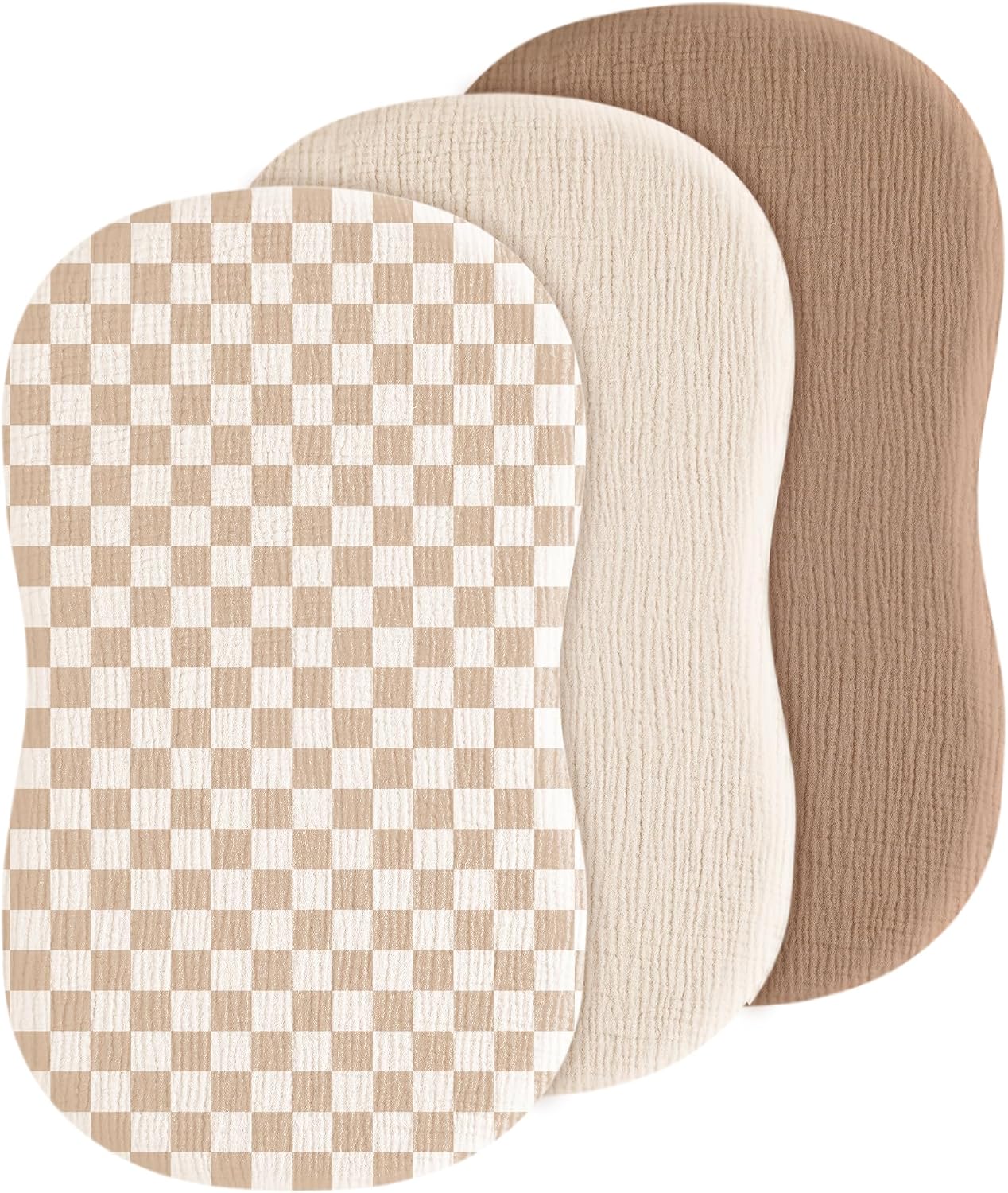 3 Pack Baby Muslin Bassinet Sheets for Boys and Girls, 32 x 16 in