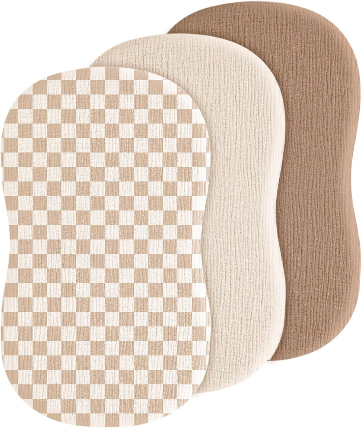3 Pack Baby Muslin Bassinet Sheets for Boys and Girls, 32 x 16 in