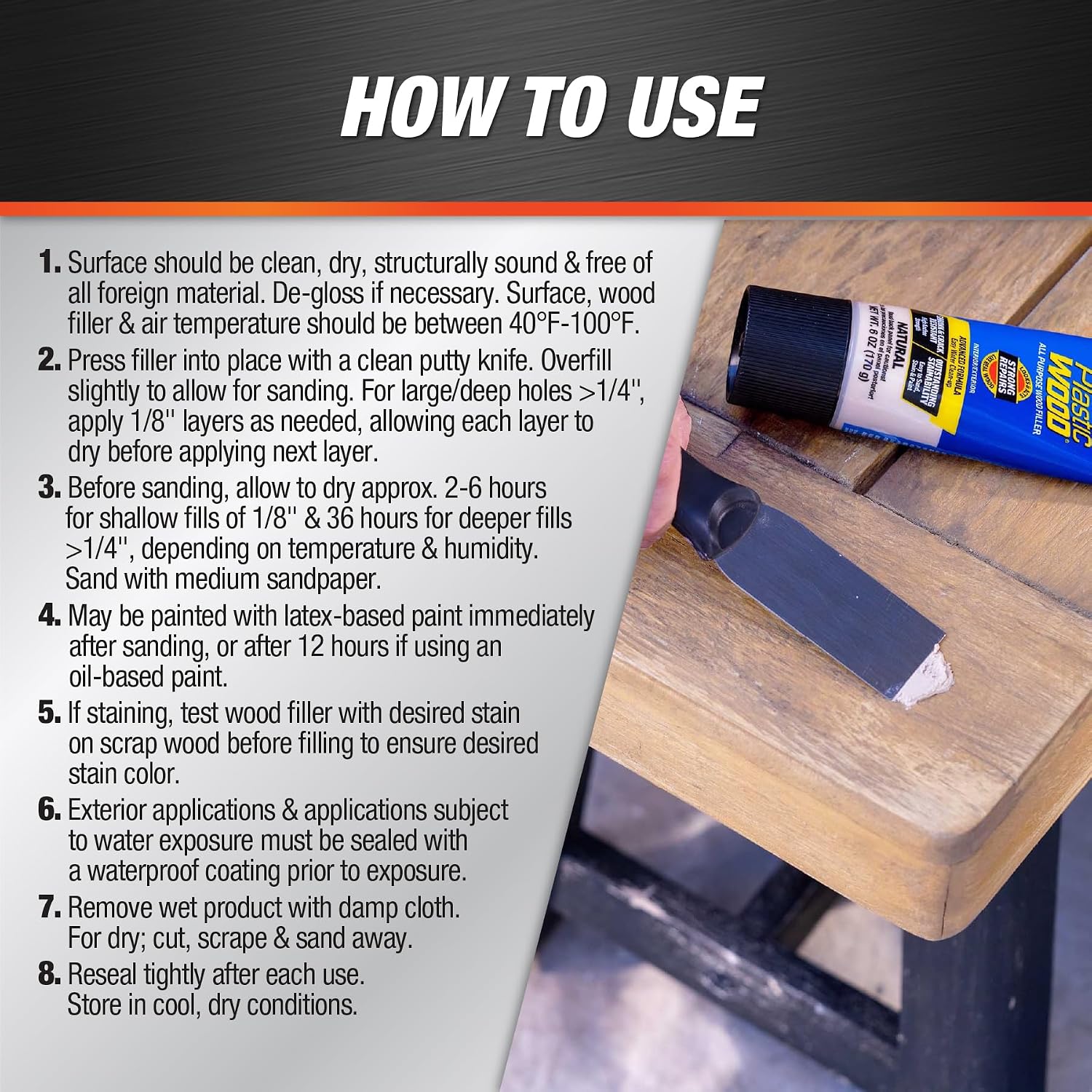 DAP Plastic Wood All Purpose Latex Wood Filler, Natural, 3 Oz (7079800580)