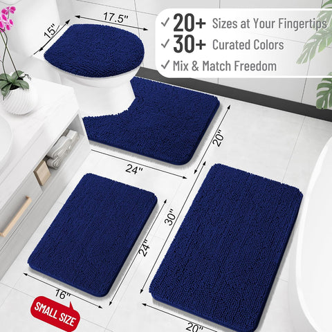 OLANLY Bathroom Rugs 30x20, Extra Soft Absorbent Chenille Bath Rugs