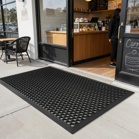RESARE Rubber Floor Mat Non-Slip Commercial Front Door Mat, 47"x32"