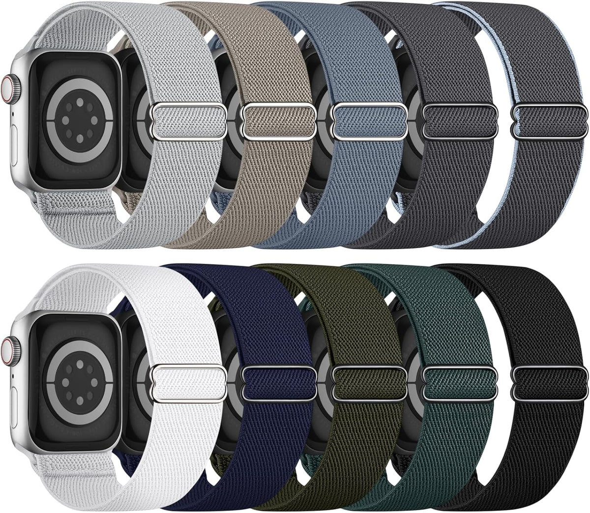 10 Pack Stretchy Bands Compatible with Apple Watch Band Women Men