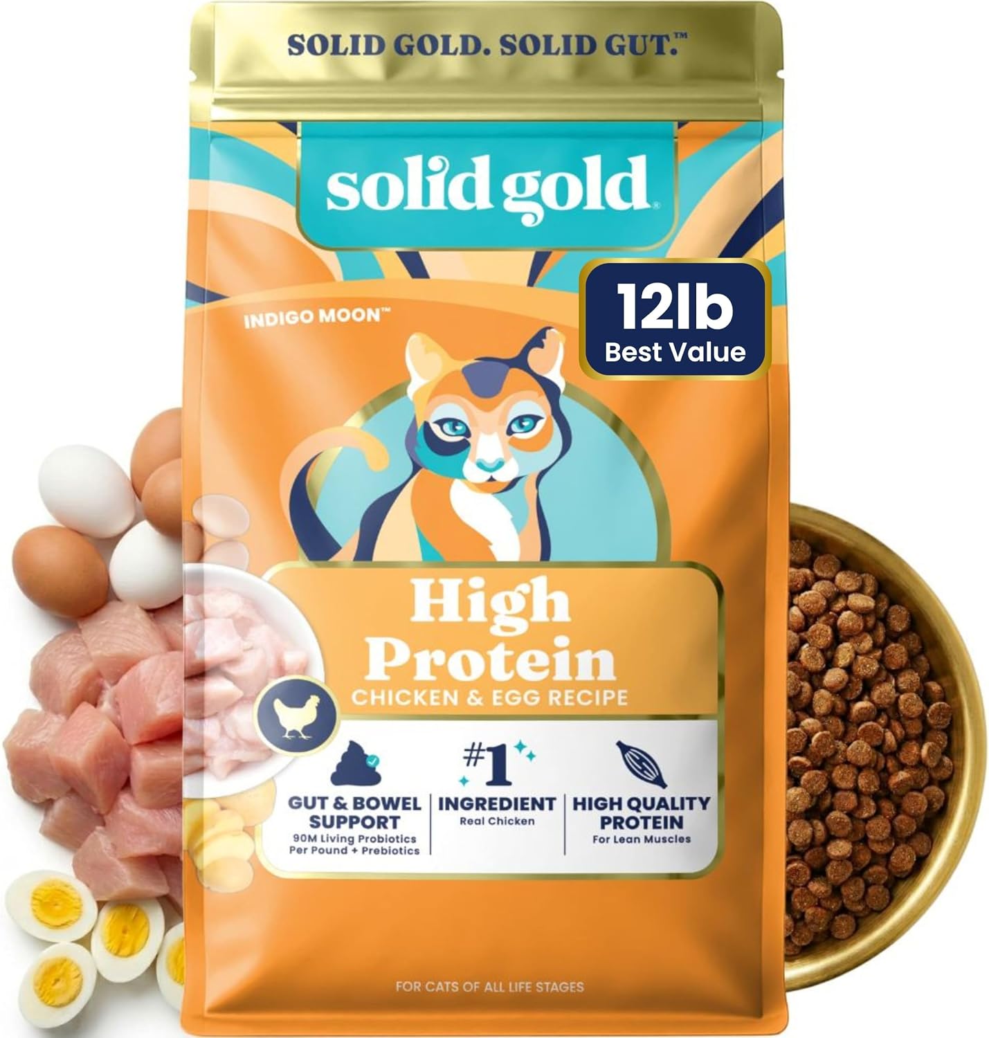 Solid Gold High Protein Chicken Dry Cat Food, for Cats & Kittens