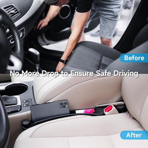 Givifive Car Seat Gap Filler Organizer 2Pack Soft Foam 3IN1 Multifunctional