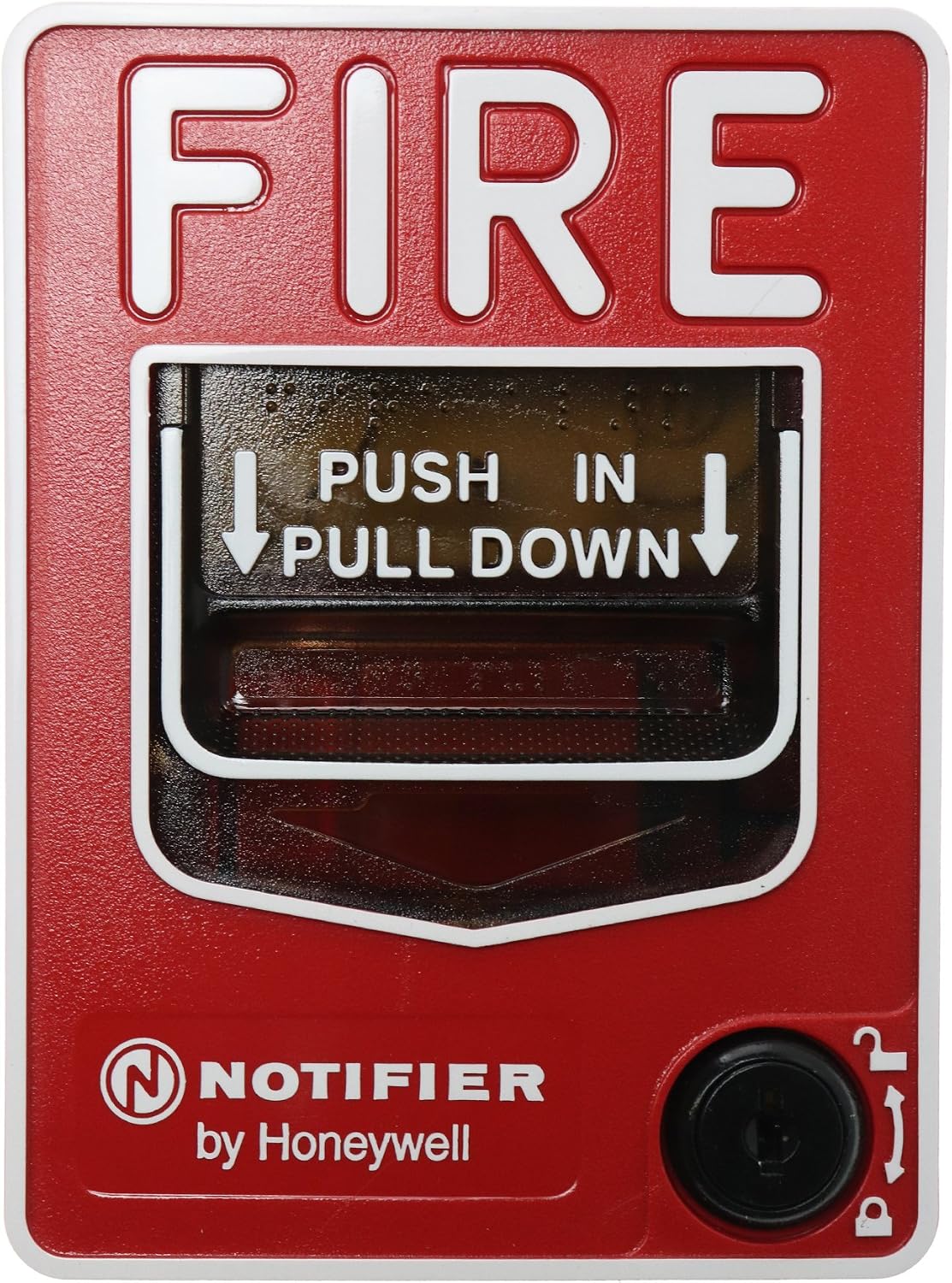 Notifier NBG-12LX Fire Alarm Addressable Pull Station Key Lock Red