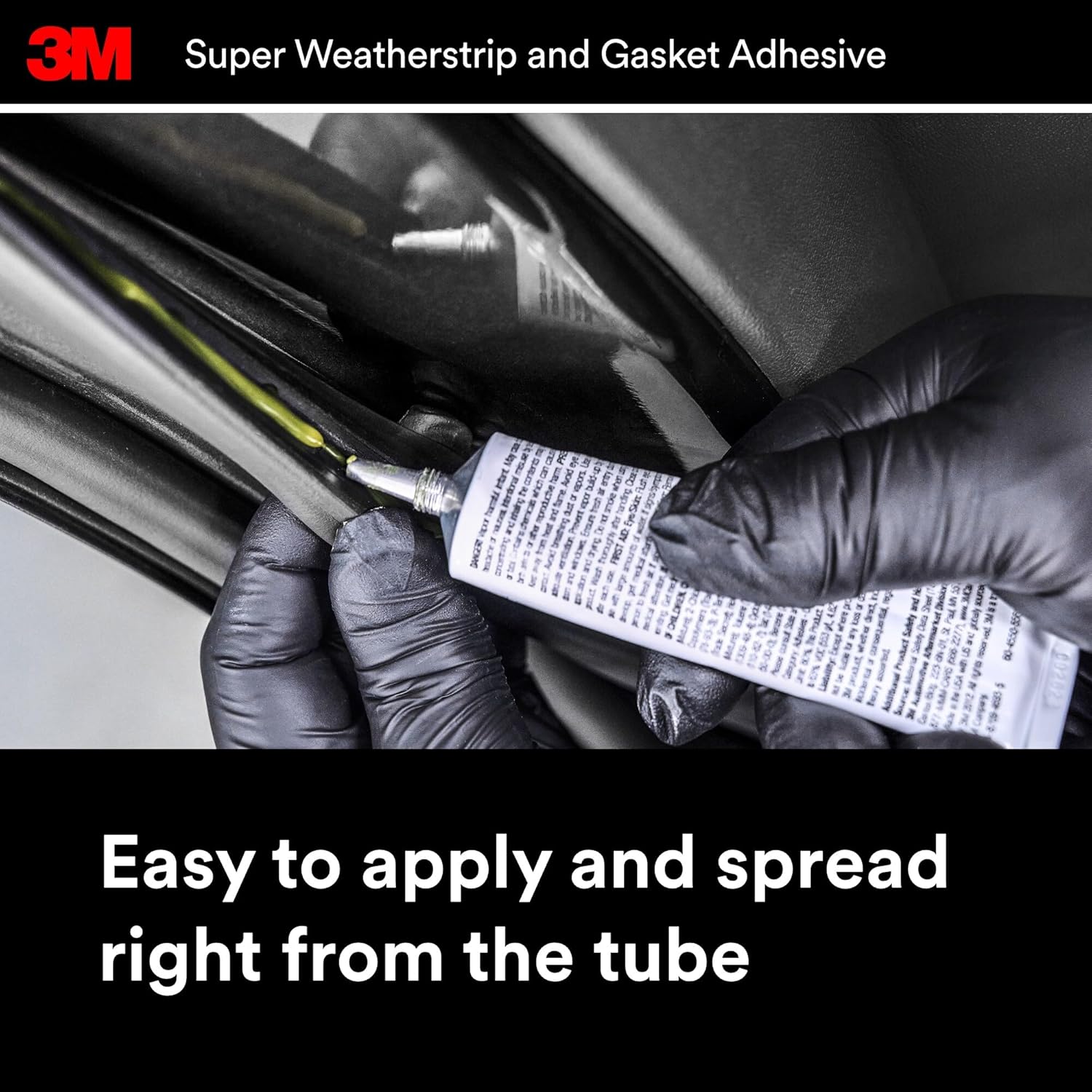 3M Black Weatherstrip Adhesive, 08011, 5 fl oz, 1 Per Pack