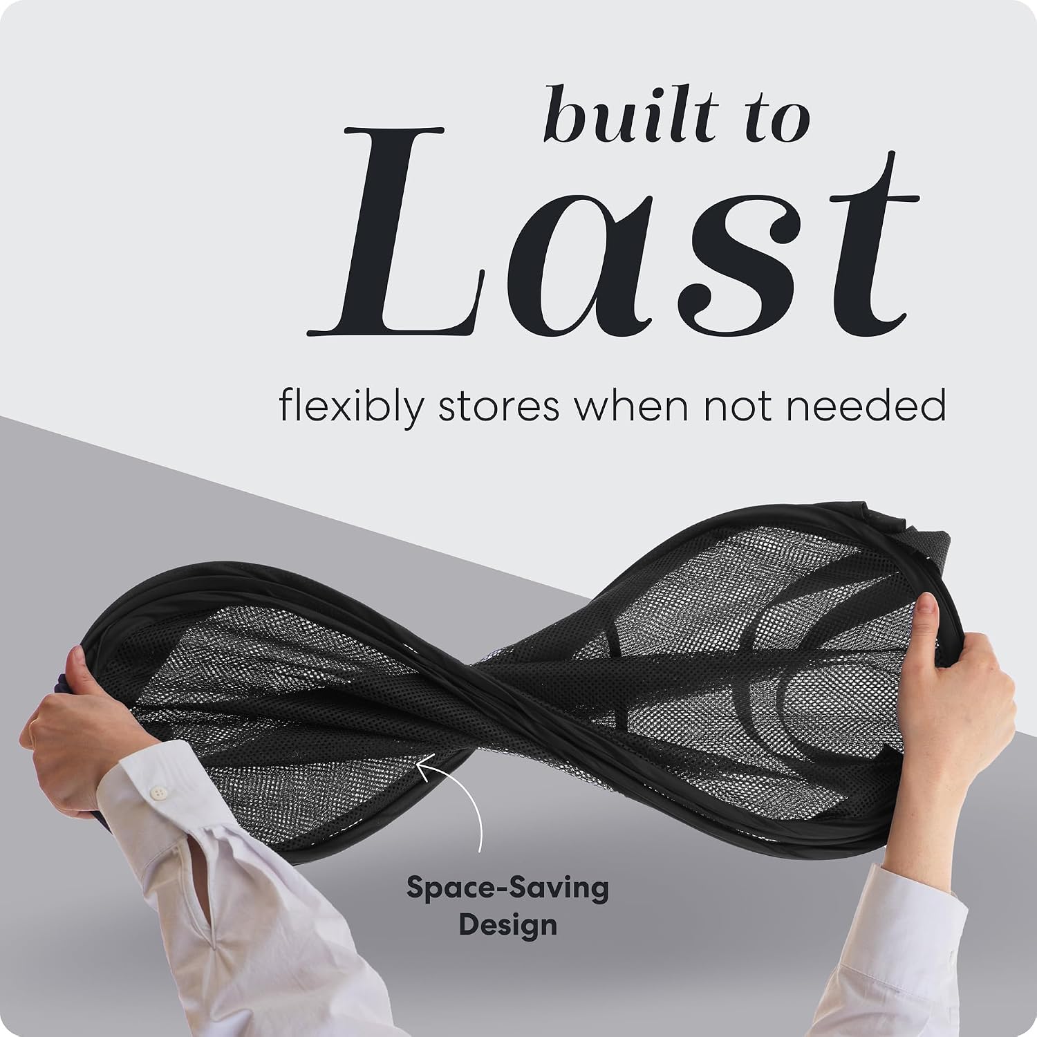 Handy Laundry Collapsible Mesh Pop-Up Hamper with Side Pocket