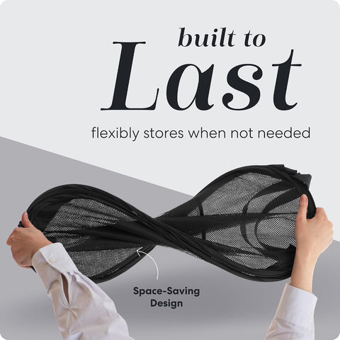 Handy Laundry Collapsible Mesh Pop-Up Hamper with Side Pocket